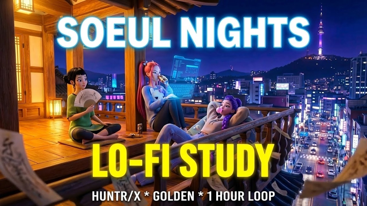 SEOUL NIGHT AMBIENCE 🌃 | K-Pop Lofi & R&B Mix for Study/Sleep | 