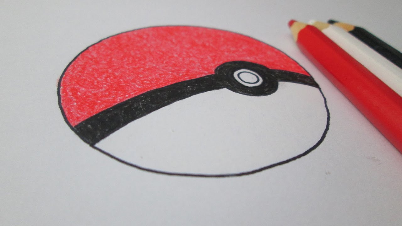 Como desenhar uma pokébola de Pokémon