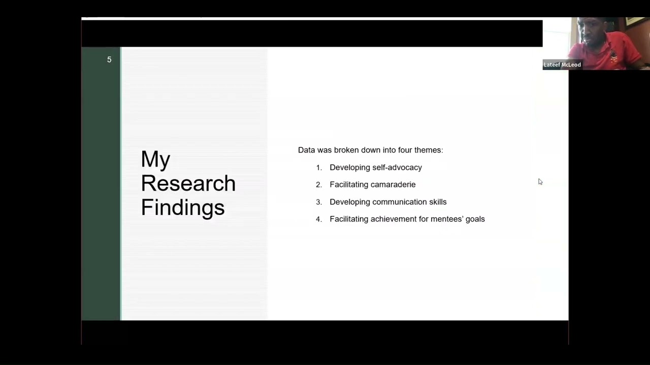 AAC Peer Support Project: Lateef McLeod Dissertation July 24, 2024