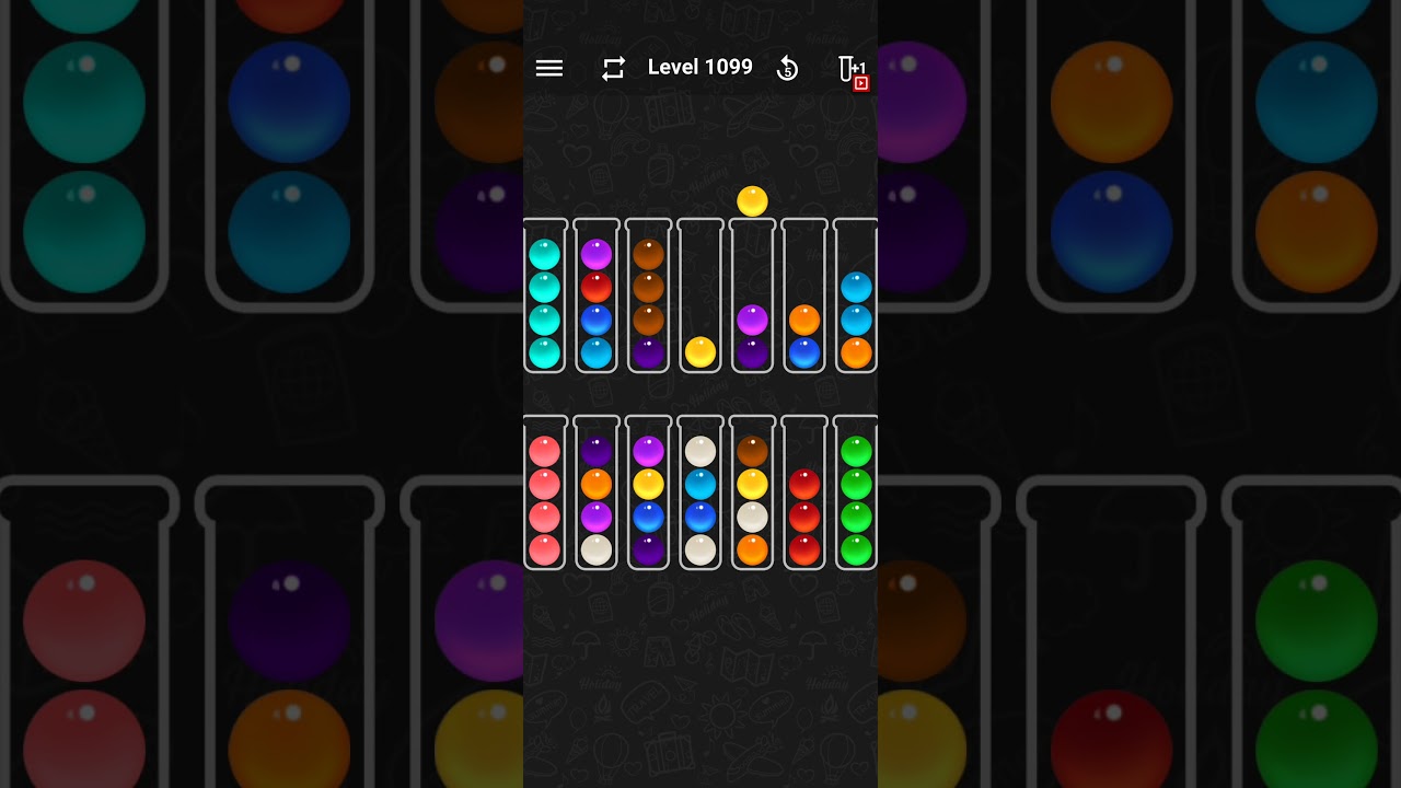 Ball Sort Color Water Puzzle Solution Level 1099