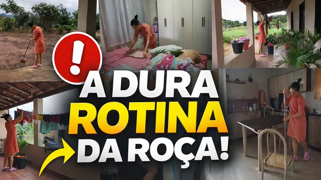 ACORDO 5H DA MANHÃ PRA CUIDAR DA CASA 🏡😭 | Rotina REAL de Dona de Casa na Roça | Vida Simples 🧹🧺