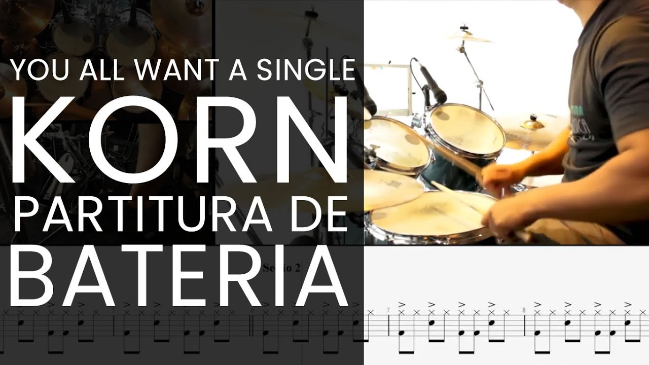 Y'ALL WANT A SINGLE - KORN | DRUM COVER - COMO TOCAR PARTITURA DE MÚSICA DE BATERIA