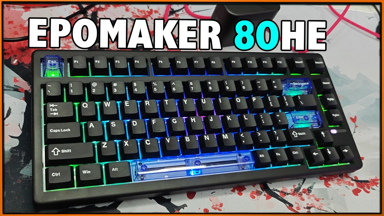 Плейт из ФР4, отличный пластик и Rapid Trigger в магнитке Epomaker HE80 #Epomaker