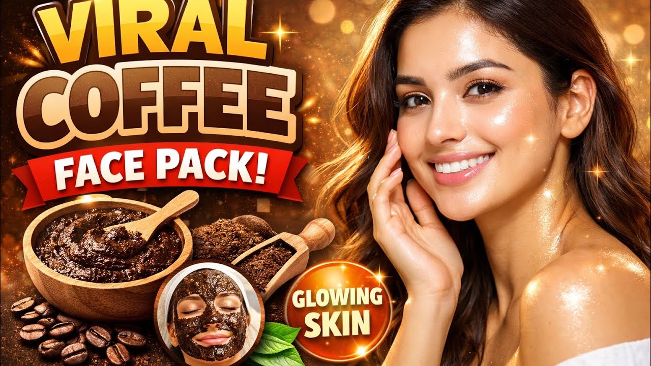 Viral Coffee Face Pack 😱 Homemade glowing skin coffee face pack #coffeefacepack#viral 