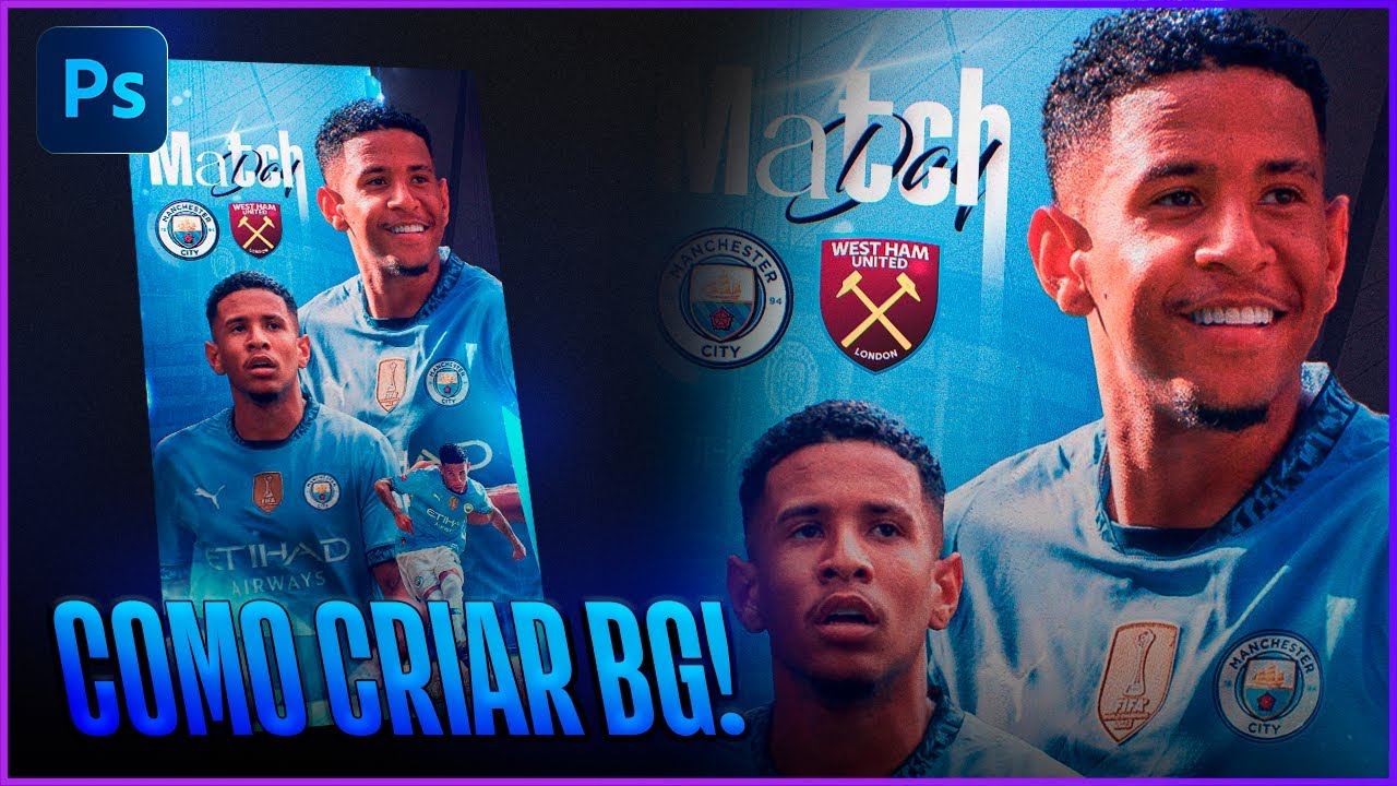 COMO CRIAR UM BACKGROUND DO ZERO DENTRO DO PHOTOSHOP - DESIGN ESPORTIVO