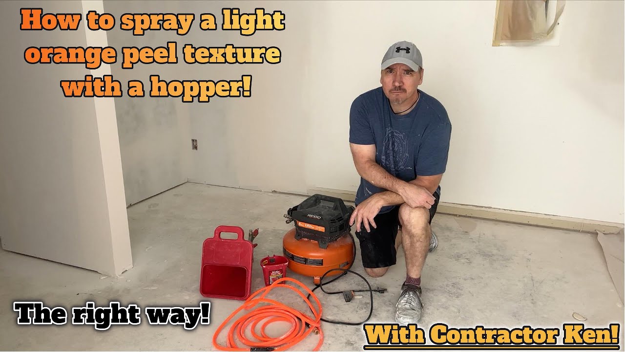 HOW TO SPRAY A LIGHT ORANGE PEEL TEXTURE WITH A HOPPER! The right set up, the right technique!