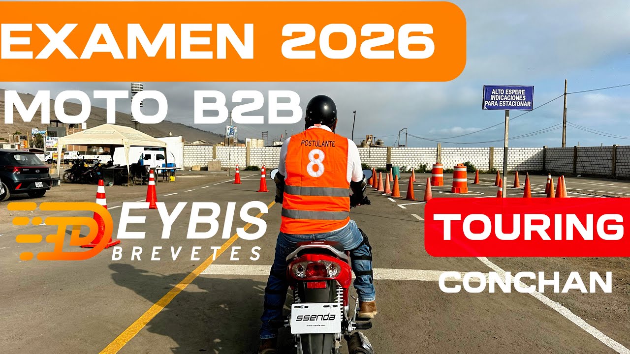 Examen de manejo Moto lineal B2B actualizado 2026#examenpractico #lima #touring 