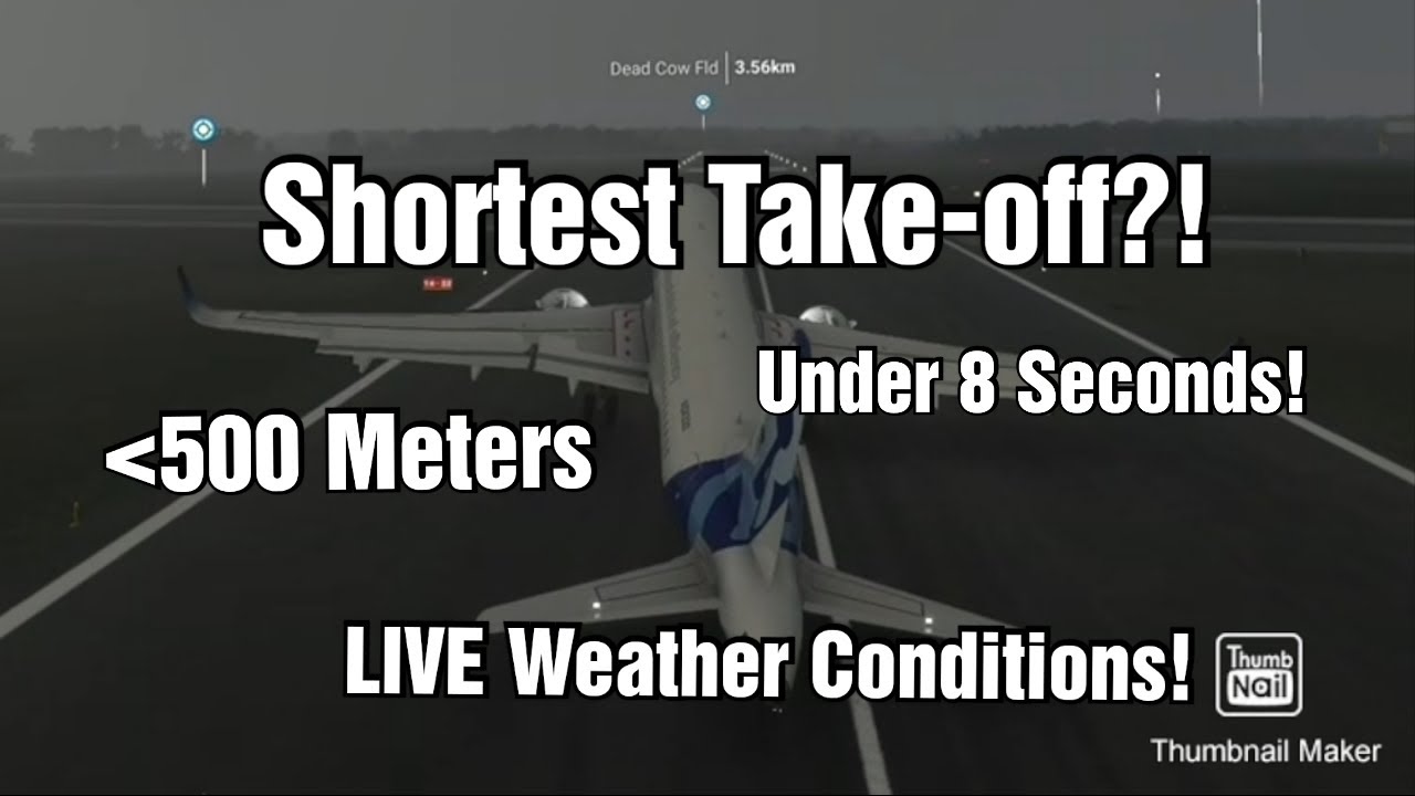 Shortest take-off in an Airbus A320N with live weather conditions ever recorded? #msfs2020 #plane