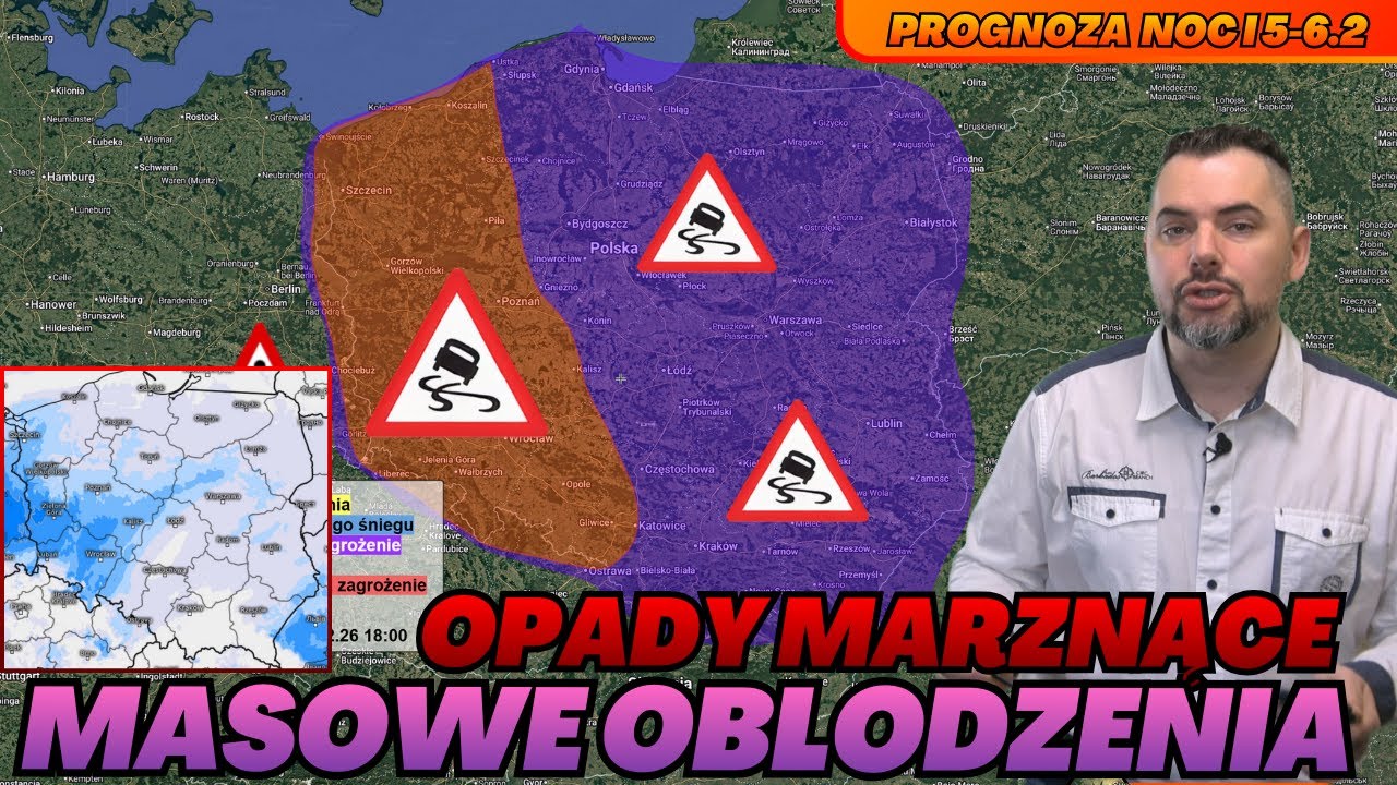 Opady marznące. Masowe oblodzenia i gołoledź. Odwilż na południu. Prognoza
