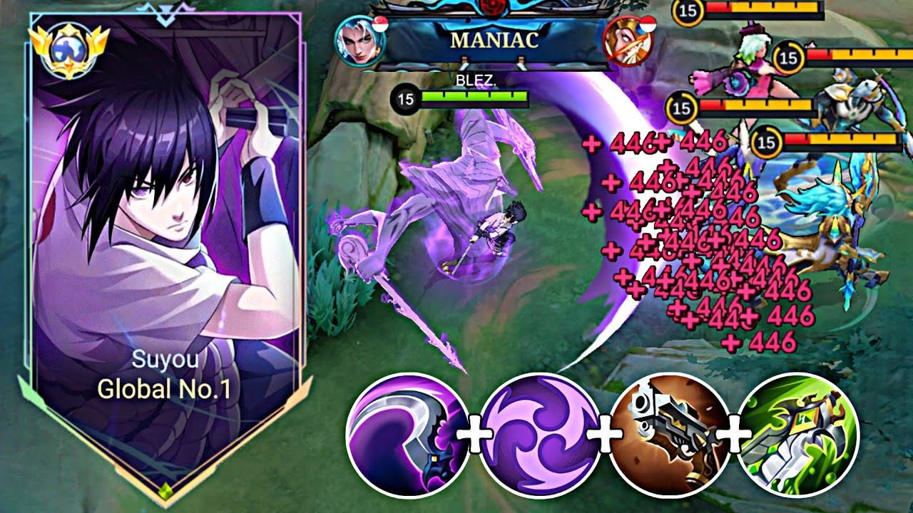 SASUKE SUYOU IS BACK SKIN AUTO MANIAC!! 🔥 BEST BRUTAL MAX DAMAGE BUILD IN RANK GAME 2026! - MLBB 