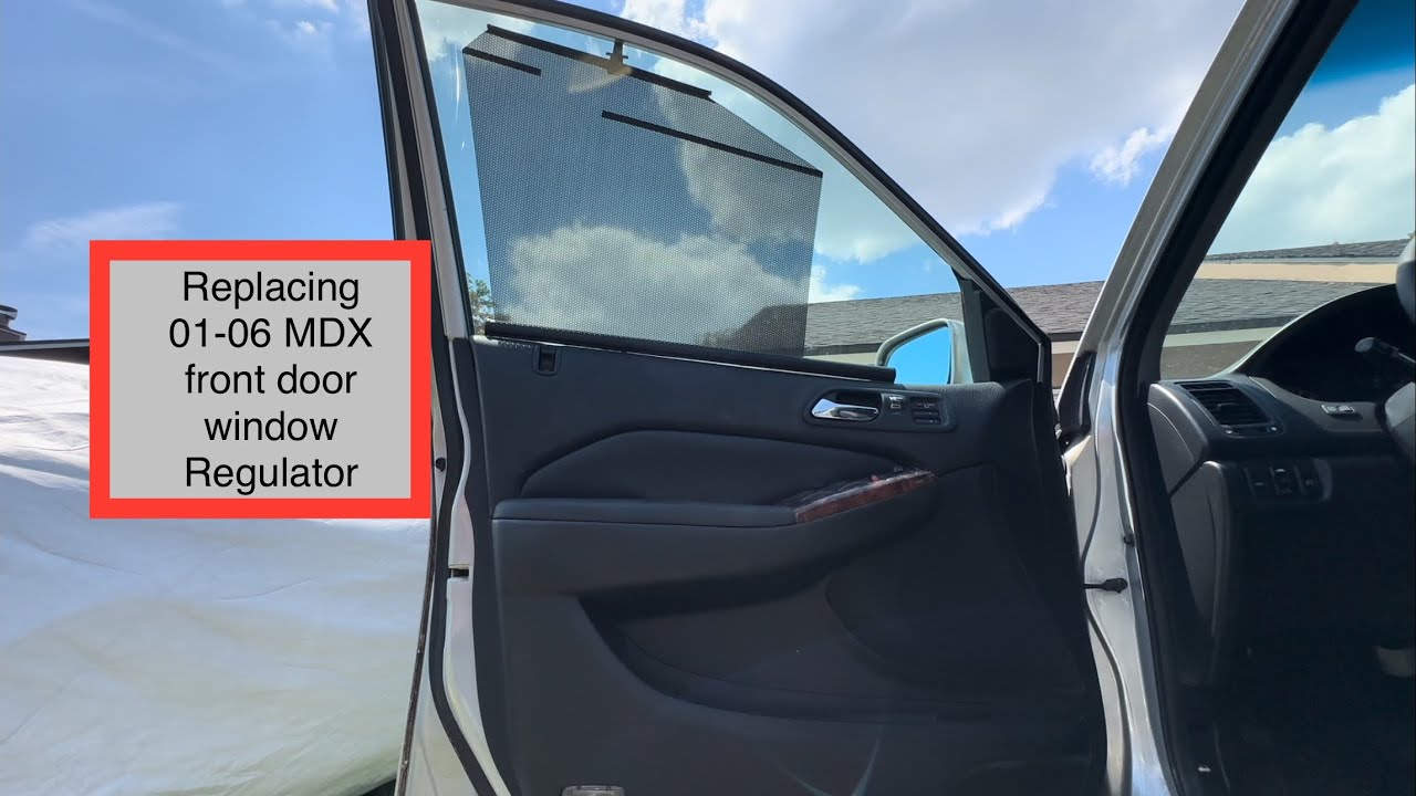 Replacing 2001-2006 Acura MDX Front Driver side door window regulator motor tutorial installation