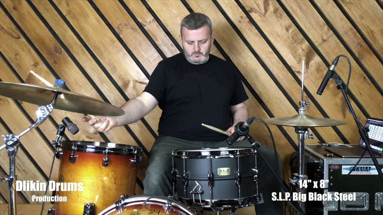 Tama S.L.P. Big Black Steel Snare Drum (LST148) - Demo