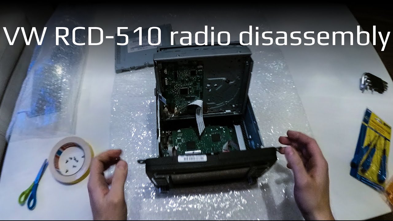 VW RCD-510 radio navigation POV disassembly