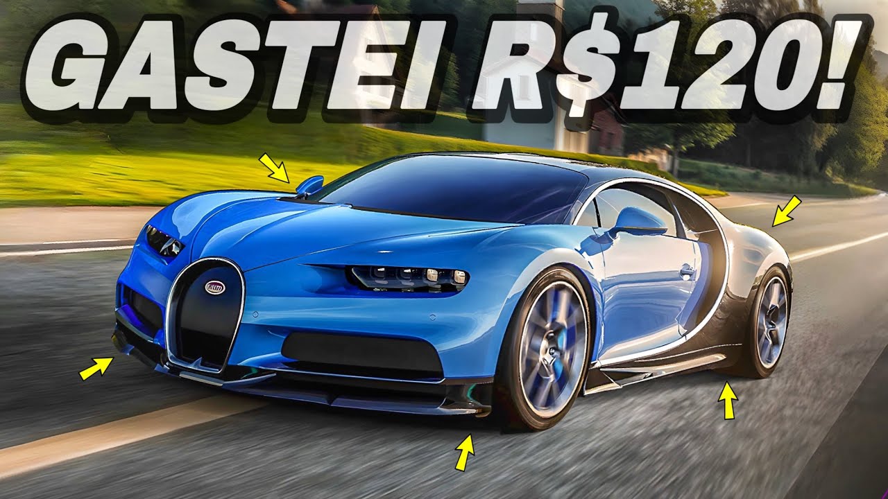 GASTEI $120 REAIS PARA PEGAR A BUGATTI CHIRON, E ISSO ACONTECEU