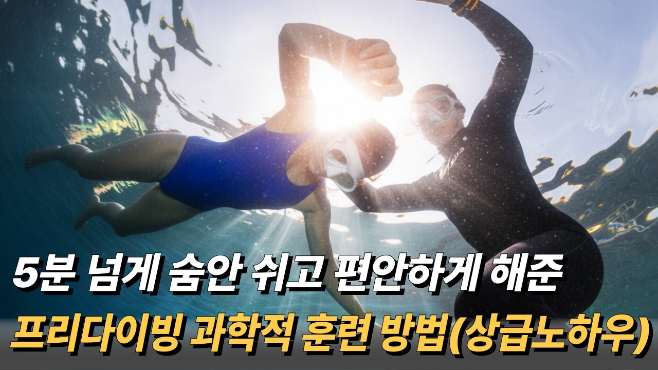 5분 넘게 숨안쉬고 편안하게 해준 프리다이빙 과학적 훈련 포유류잠수반응 MDR
