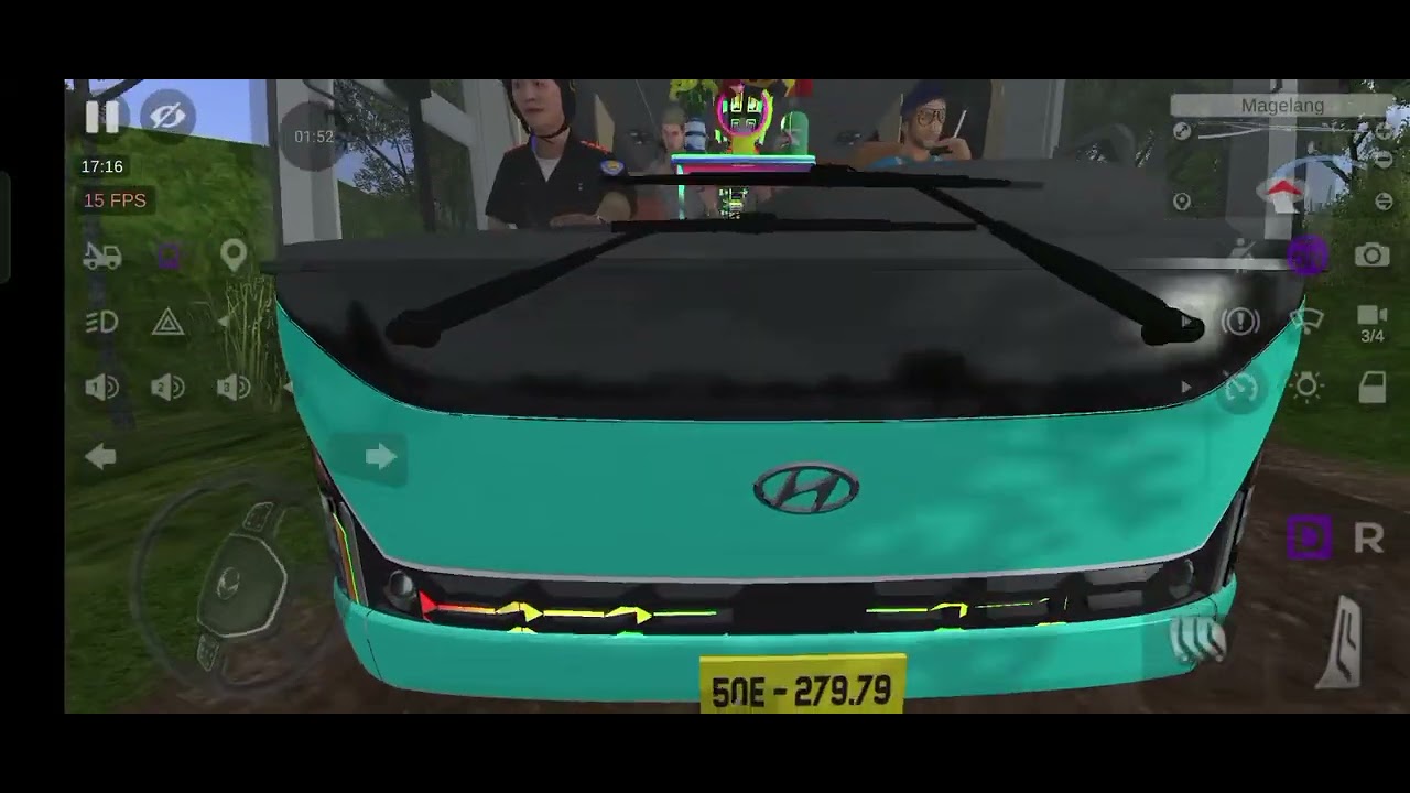 BUSID/khám phá map có đường đất .có gỗ .bằng xe Hyundai ghế  víp gương u Bus SIMULATOR Indonesia 