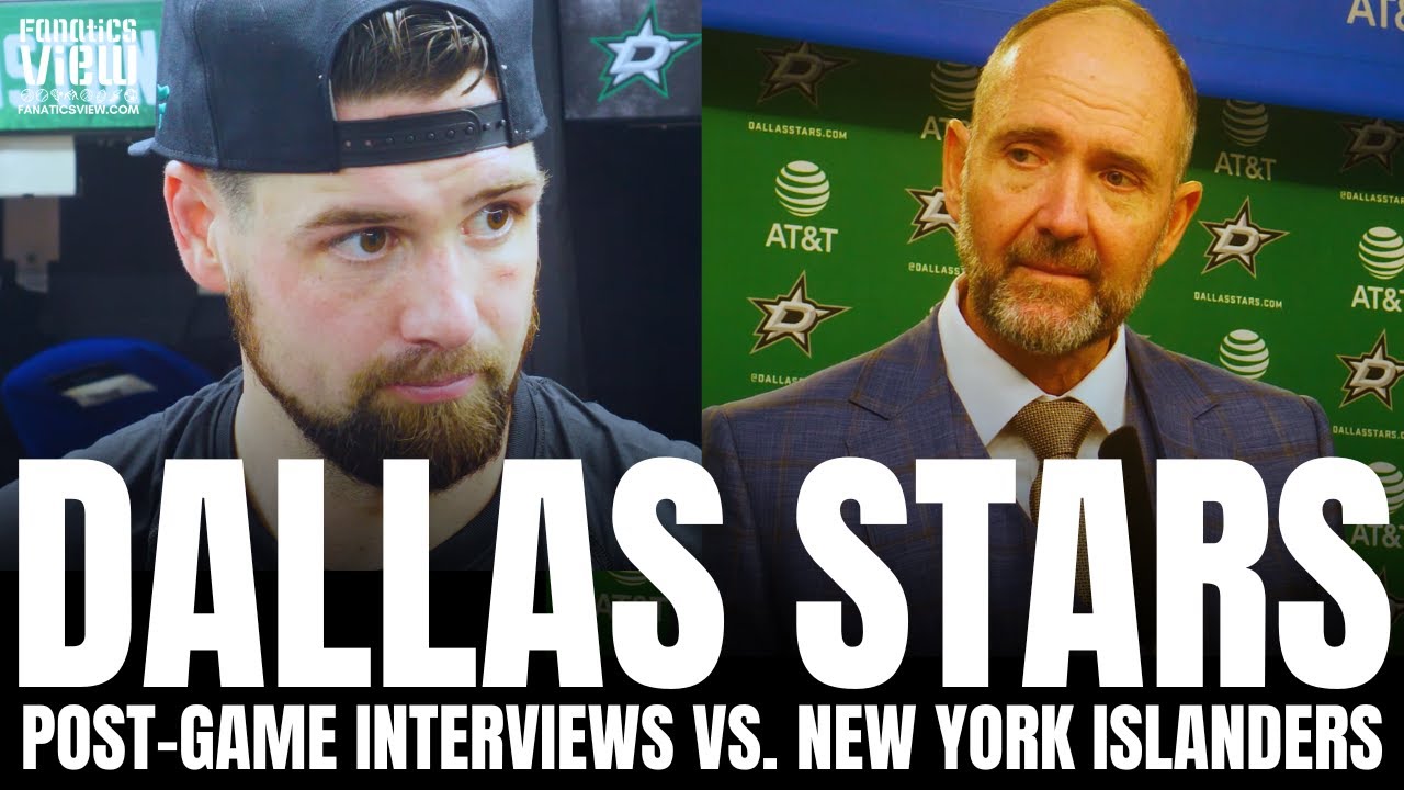 Jamie Benn & Peter DeBoer Discuss Jake Oettinger Shutout vs. New York Islanders, Start of Season