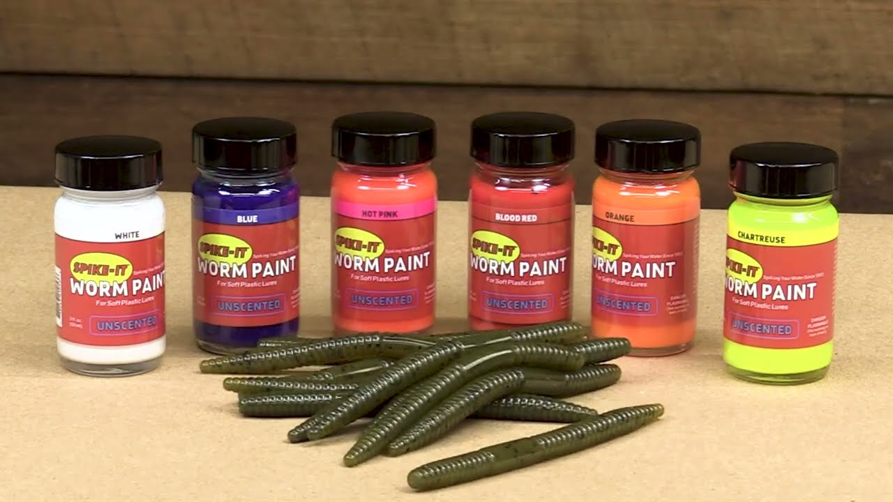 Worm Paint with and without White Worm Paint Primer Coat