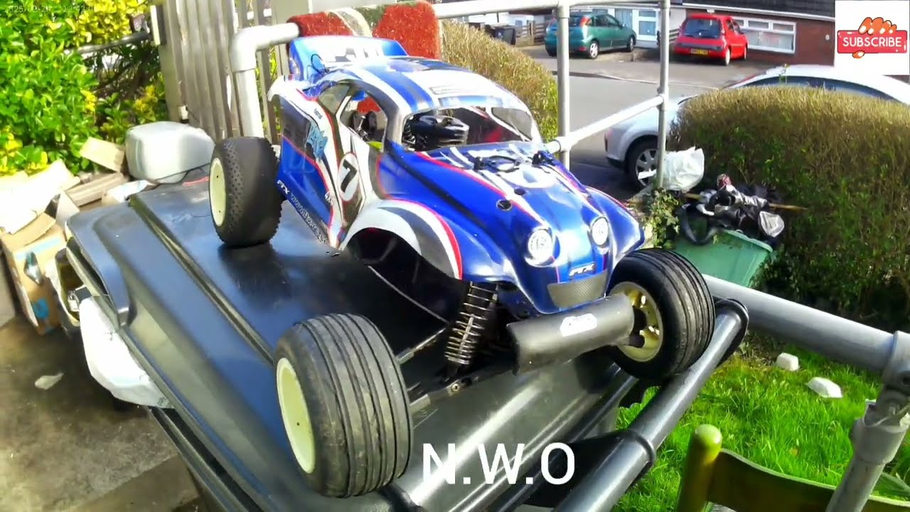 Thunder tiger dt10 .15 nitro truck street run sickening
