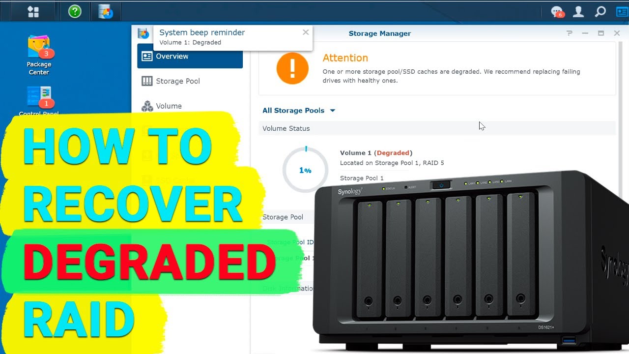 Как восстановить деградировавший RAID 5 NAS-накопитель Synology и перейти с RAID 5 на RAID 6 без ...
