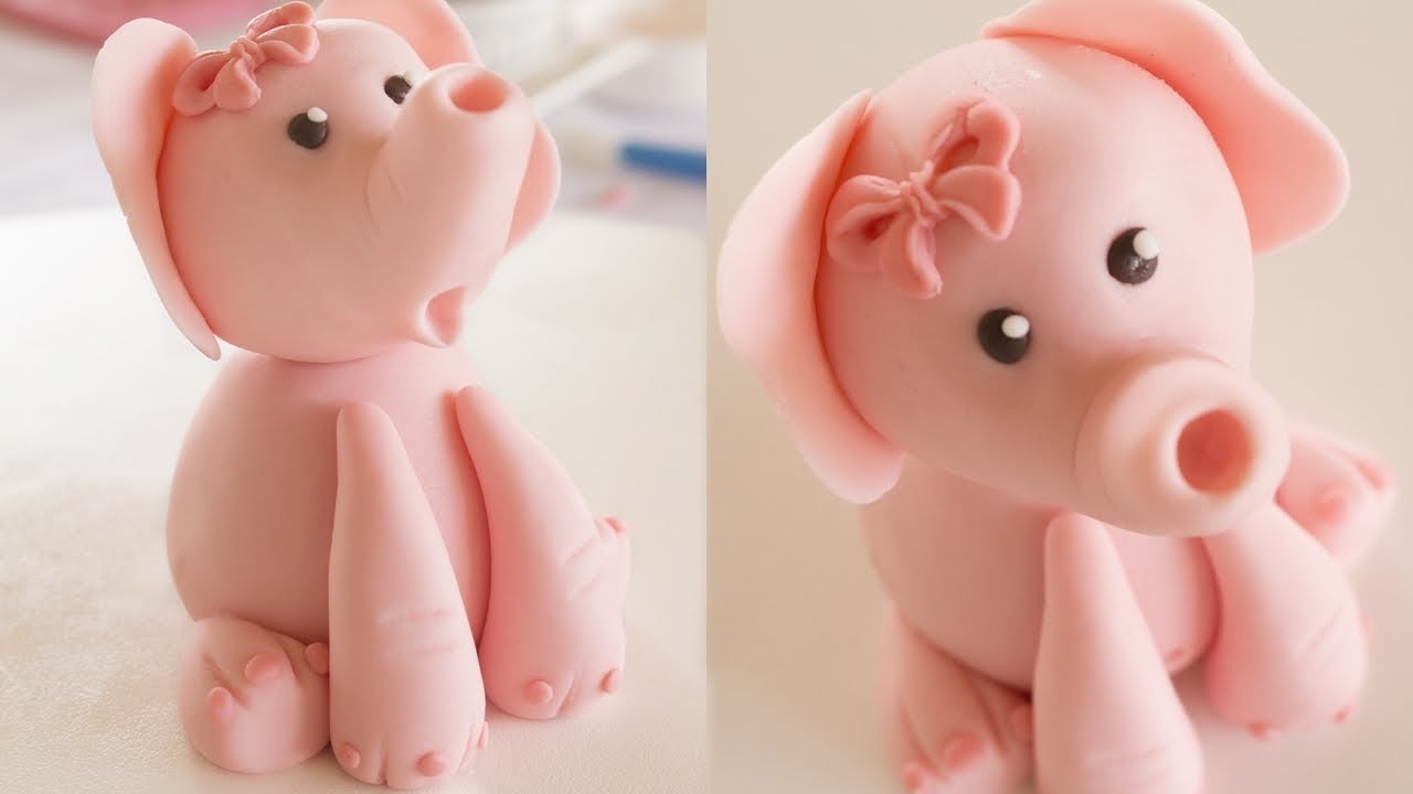 MODELAGEM - ELEFANTE ROSA COM PASTA DE AÇÚCAR - Tutorial