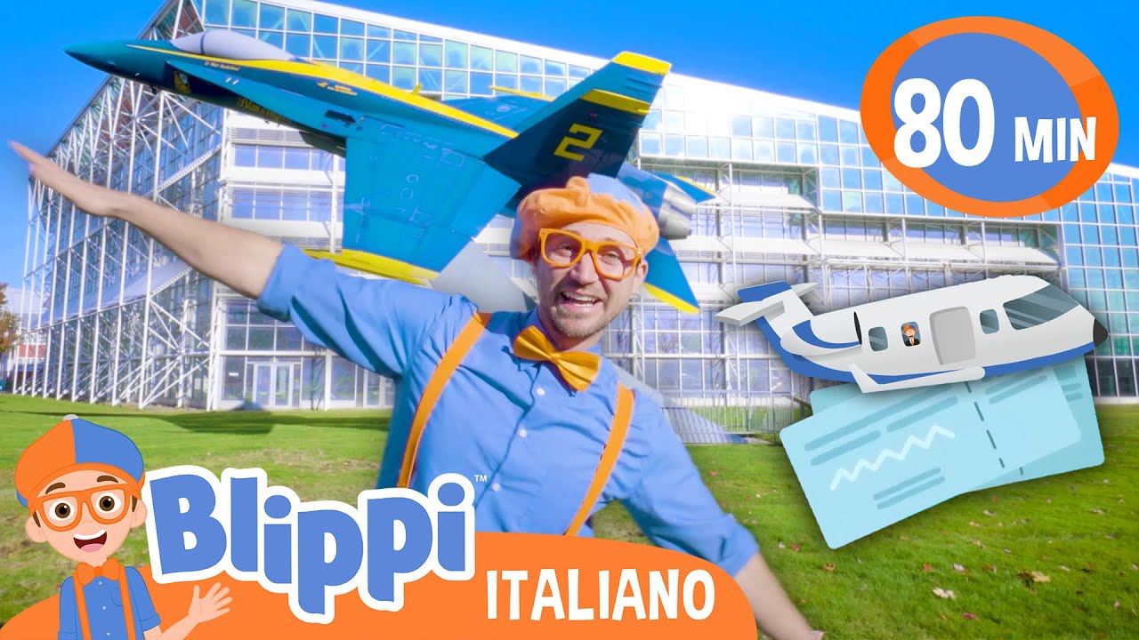 Blippi conosce gli aeroplani al Museo del Volo | Blippi in Italiano | Video educativi per bambini