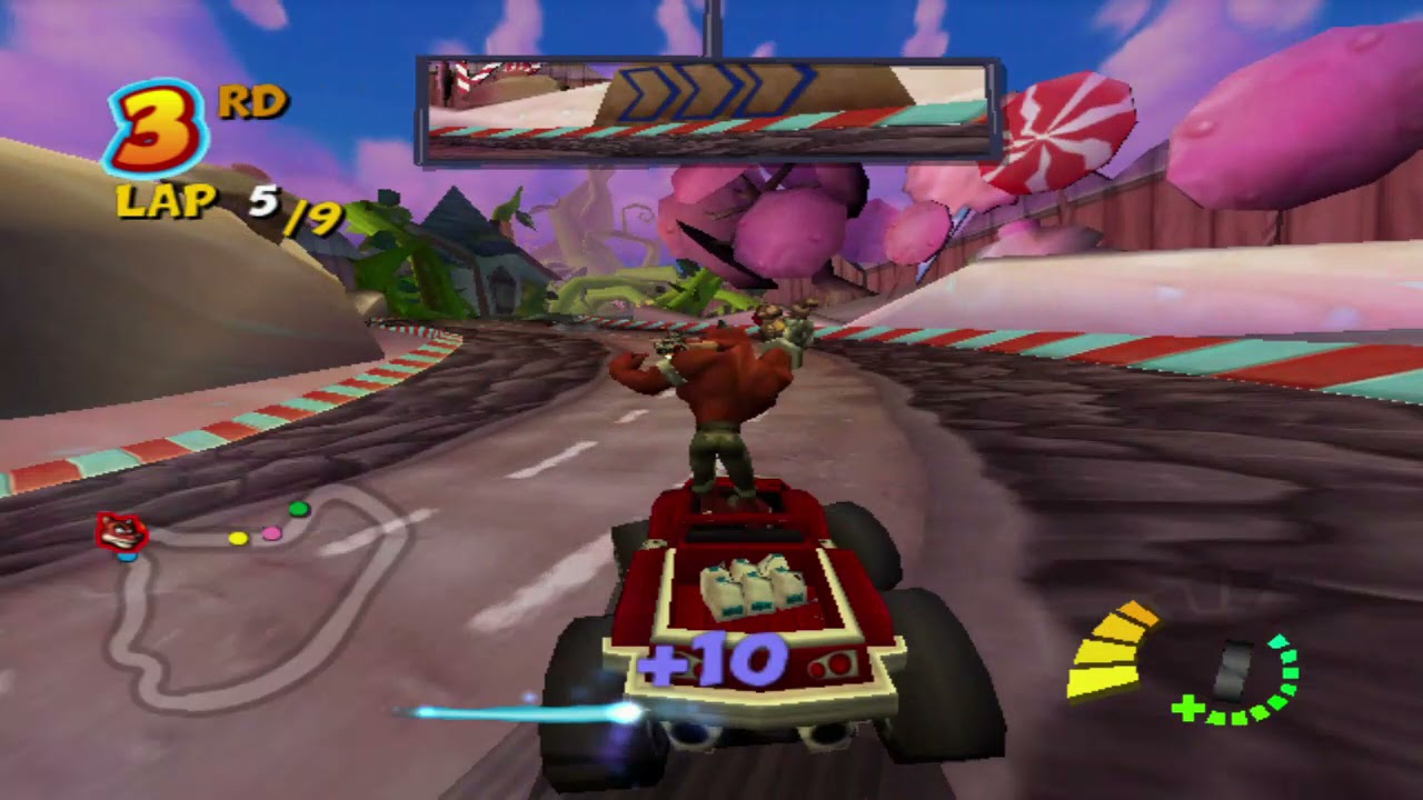 Crash Tag Team Racing Track And The Beanstalk 9 Laps Crunch Hard