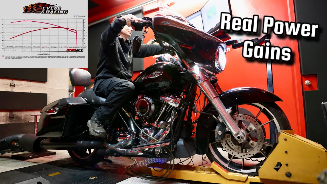 Harley Davidson M8 Street Glide 107 Dyno Run | Tuning Info | Real Power & Great Price