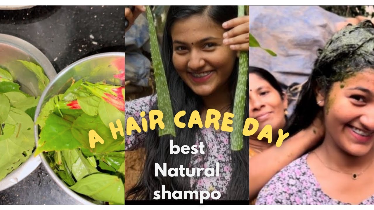 JUST SIMPLE HAIR CARE OF ME😌THE BEST NATURAL SHAMPOO I USED |athu_see| #haircare #youtubeindia