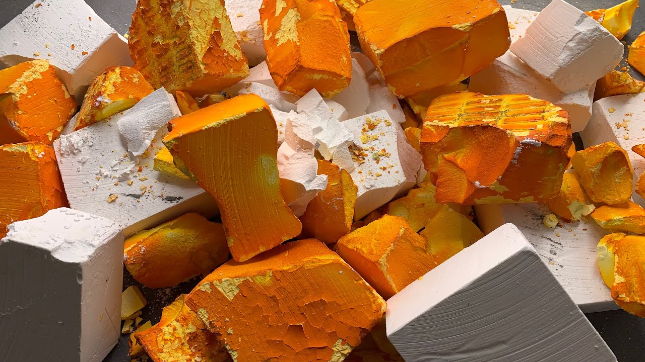 Temu Gymchalk Blocks Both Dyed and Undyed ; Yellow and White Colours Collab @whisperpuff_official 