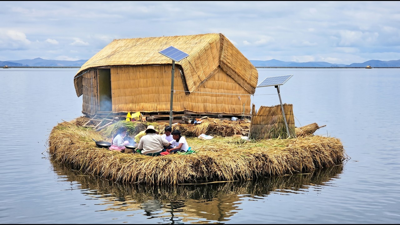 Eles Vivem Sobre a Água… ILHAS FLUTUANTES de Uros em Puno no Peru