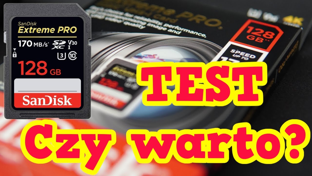 Unboxing i test karty SD Sandisk Extreme Pro SDXC 170MB/s | H2testW | CrystalDiskMark 8 | MicroSD
