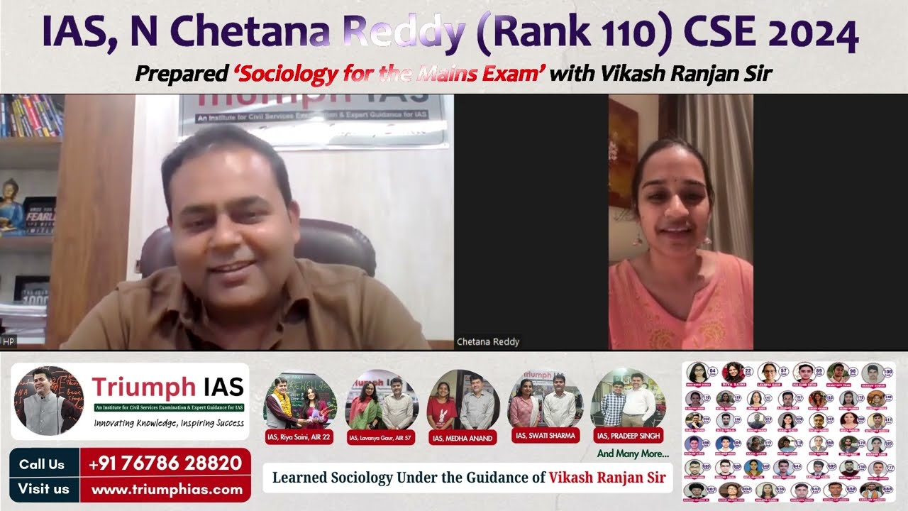 IAS, N Chetana Reddy CSE Strategy Sessions | Rank 110 UPSC CSE 2024