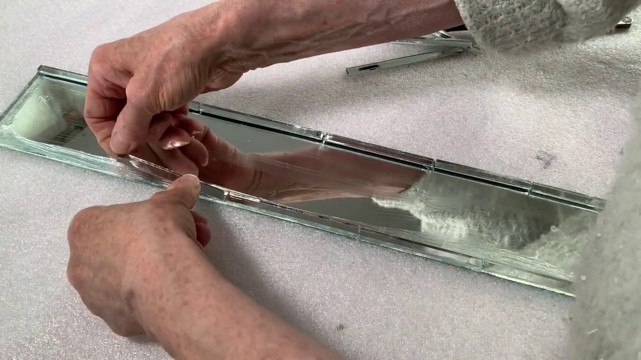 No. 10 of 19.  How to fix you border to your stained glass garden mosaic