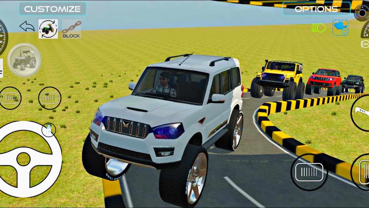 Driving Scorpio and Fortuner 4x4 in game 🔥 #thar #scorpio #fortuner #4x4 #offroading #gamingvideos 