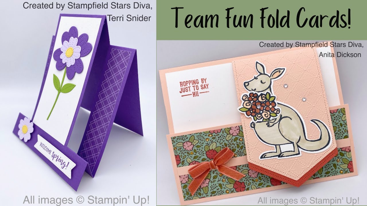 Two Fun Fold Card! Vertical Center Step Fold and Flip Flap Fold