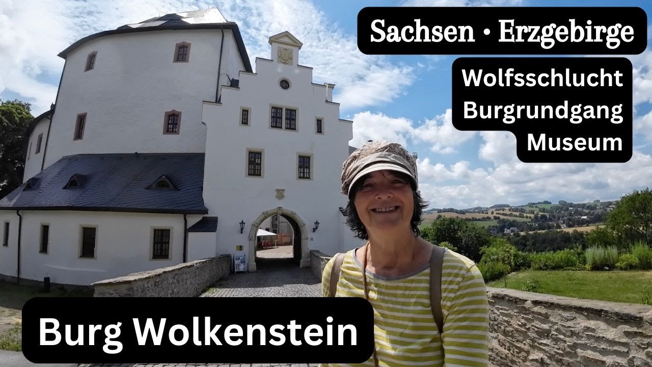 Vlog 312 Burg Wolkenstein • am Abgrund • Stadt & Burgrundgang • Museum • Wolfsschlucht, Eis, Sachsen
