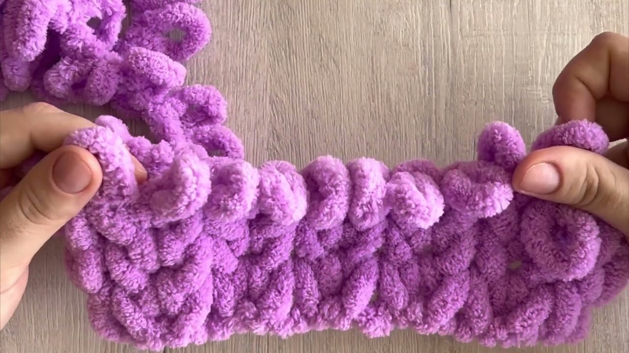 Улучшенная версия узора гладь из Ализе Пуффи🧶#ализепуффи //Вяжем вместе с детками)