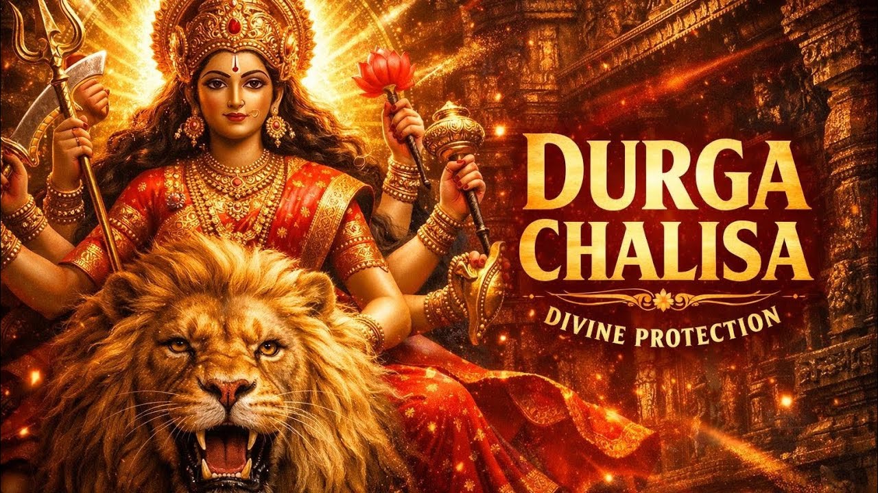 Durga Chalisa | Powerful Navratri Bhajan | Jai Ambe Gauri | Divine Devi Devotional Song 🔔✨