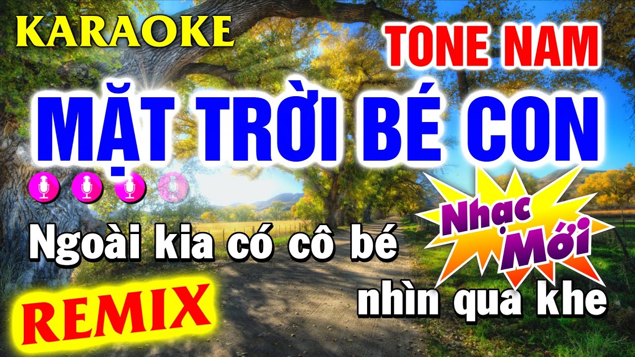 🔴 MẶT TRỜI BÉ CON - KARAOKE -TONE NAM - Đô Thăng Thứ (C#m) || BẢO ANH MEDIA ♫