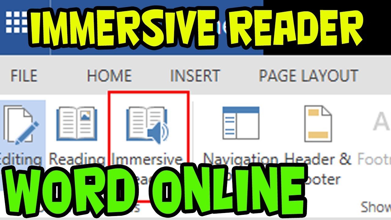 HOW TO USE IMMERSIVE READER LEARNING TOOL IN MICROSOFT WORD ONLINE - OFFICE 365 [TUTORIAL]