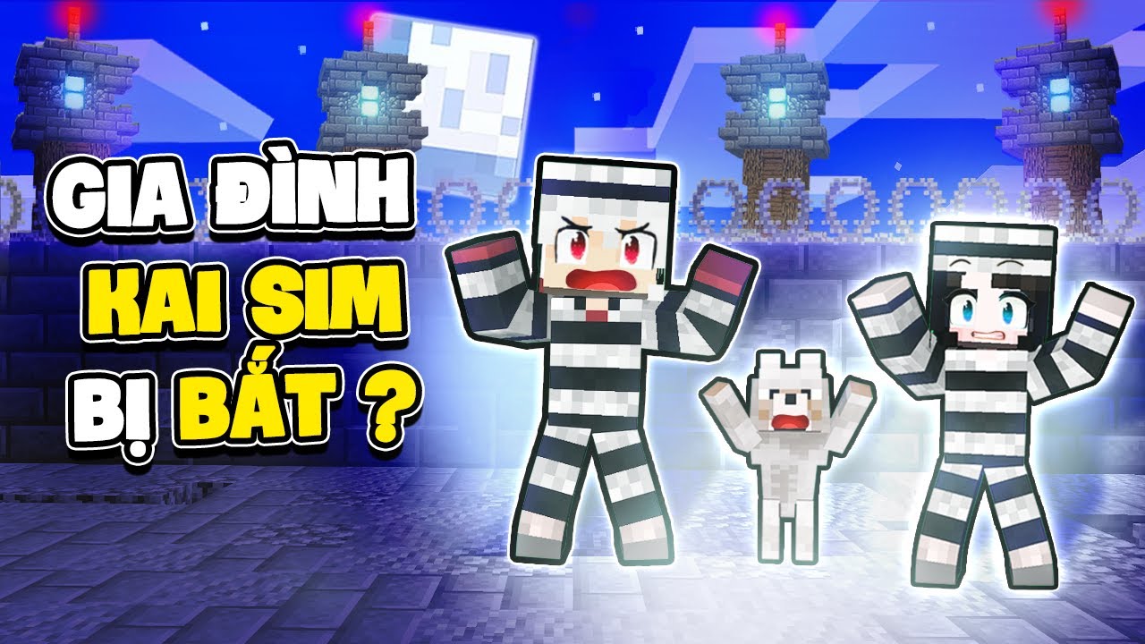 Minecraft Nhưng Gia Đình Kairon Simmy Và Bé Mưa Bị Truy Nã | 24H Thoát Khỏi Nhà Tù