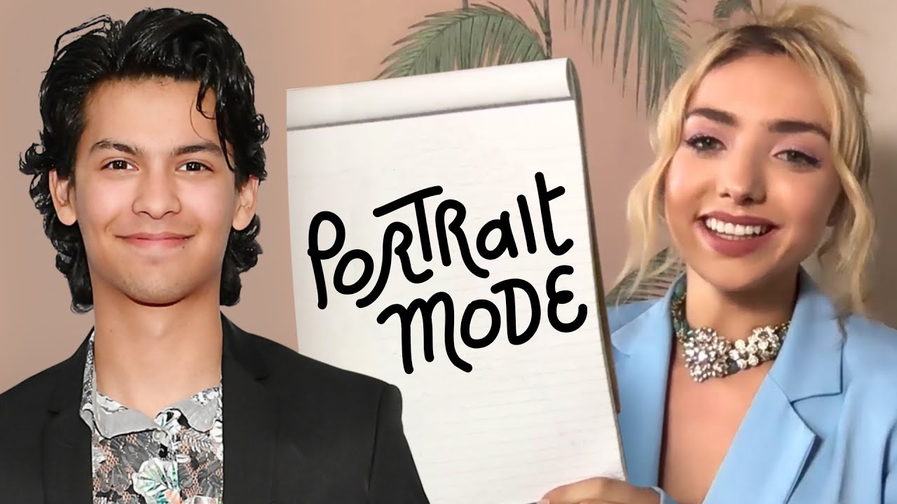 Cobra Kai's Xolo Maridueña & Peyton List Draw Each Other's Portraits | Portrait Mode | BAZAAR