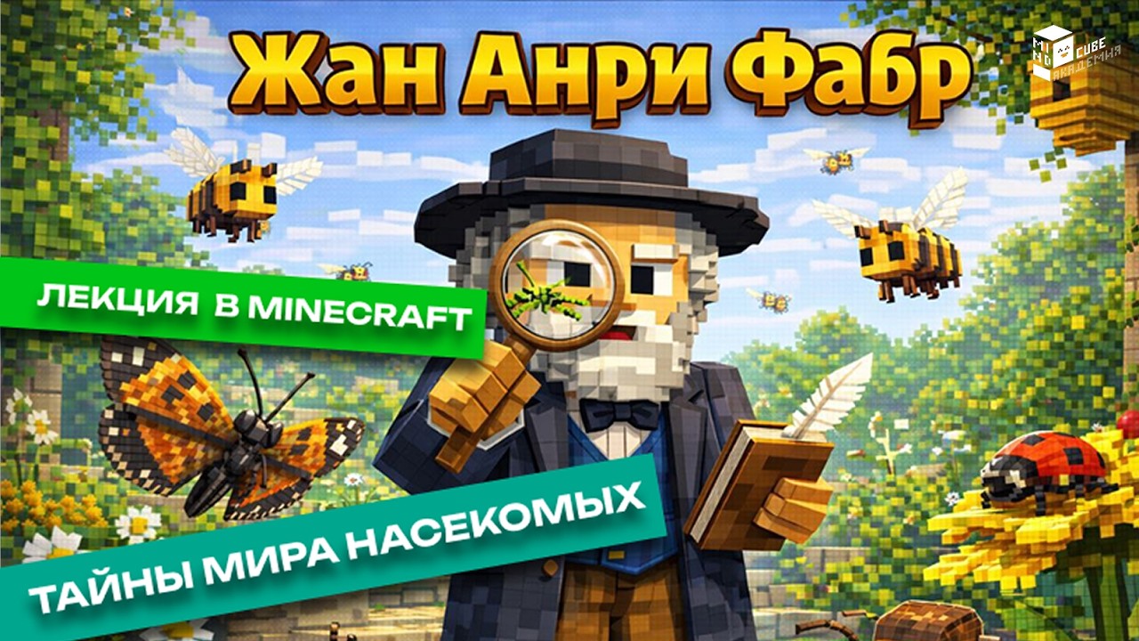 Жан-Анри Фабр | Человек, который разговаривал с насекомыми | Лекция в Minecraft | MindCube Академия