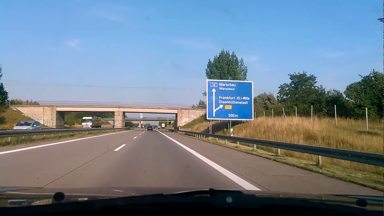 Granica Grenze Deutschland Polen Autobahn Frankfurt Oder