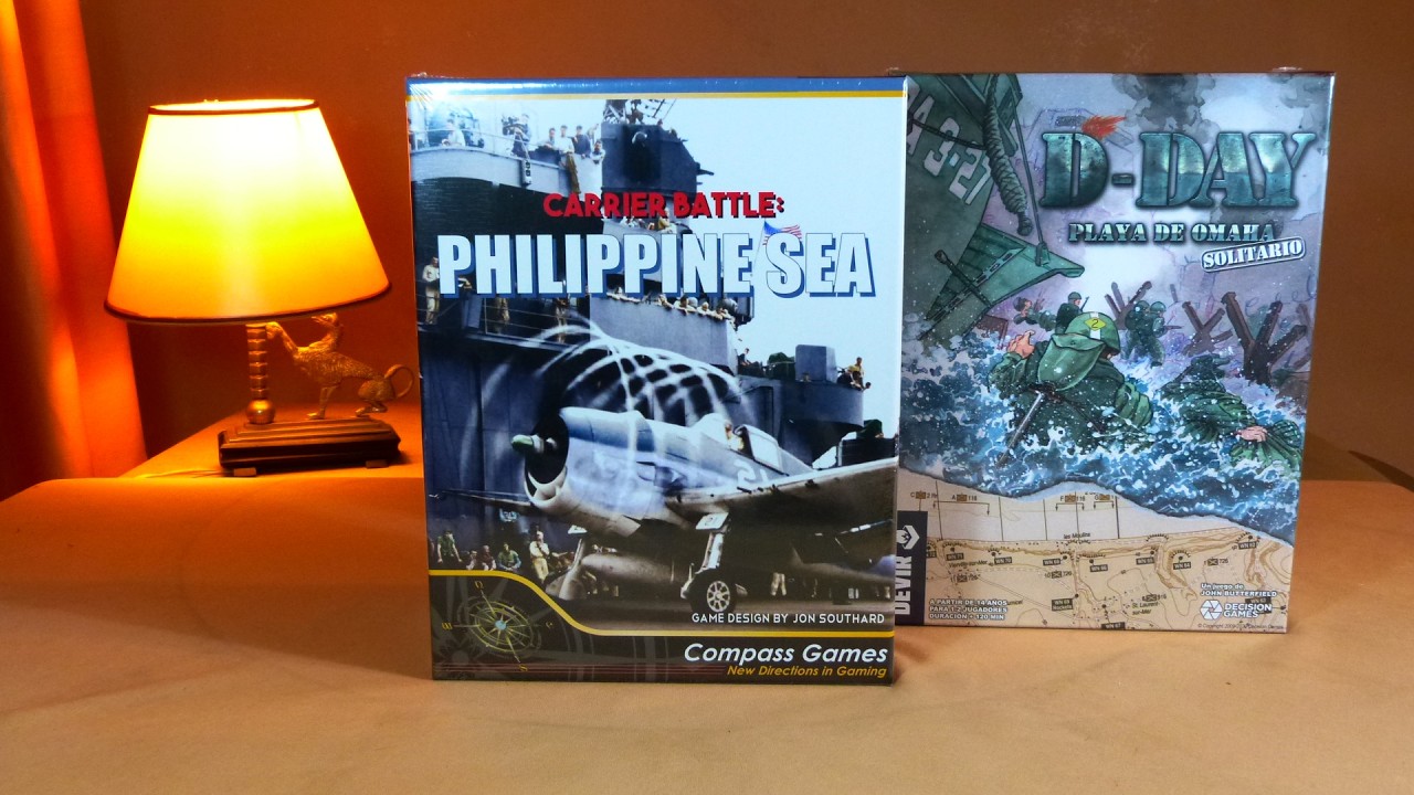 Compras de mis últimos wargames Carrier Battle Philippine Sea Compass y D-Day Playa de Omaha Devir