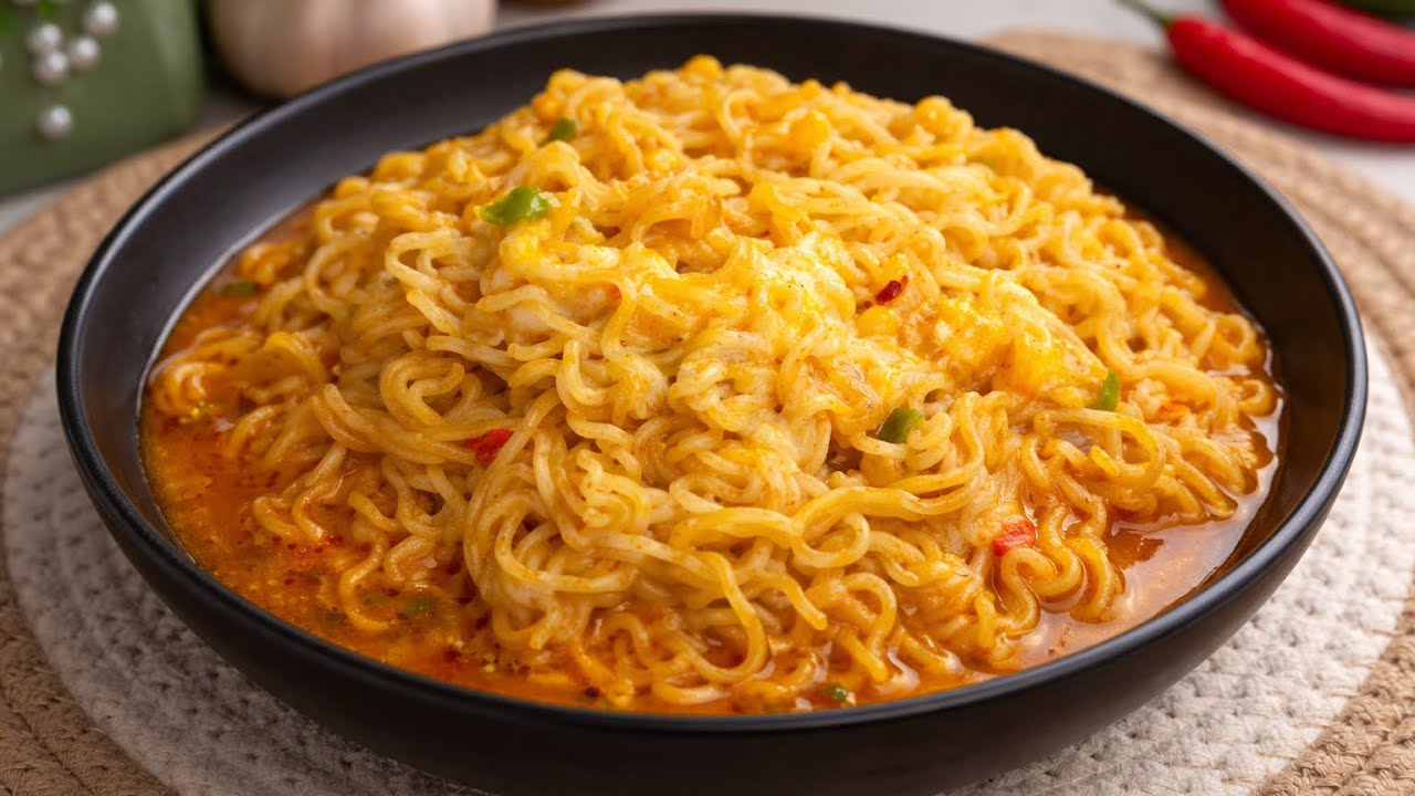 Cheesy maggie recipe 😋 | cheese maggie | #recipe #maggi #maggie #viralvideo 
