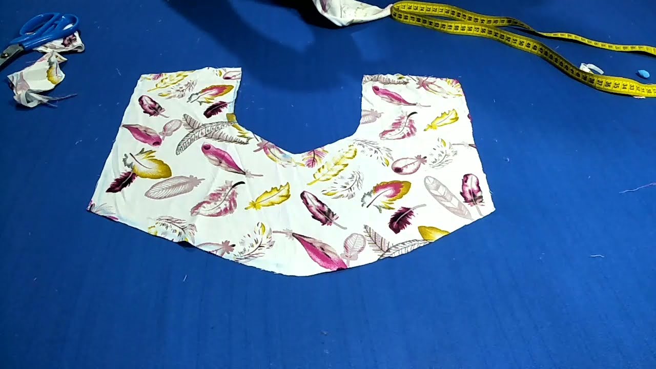 خياطة وتفصيل صدر ورقبة لقندورة لكبار سن بكل خطوات