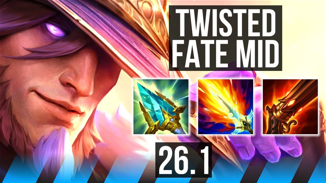 TWISTED FATE vs YASUO (MID) | 9k gold comeback | KR Master | 26.1