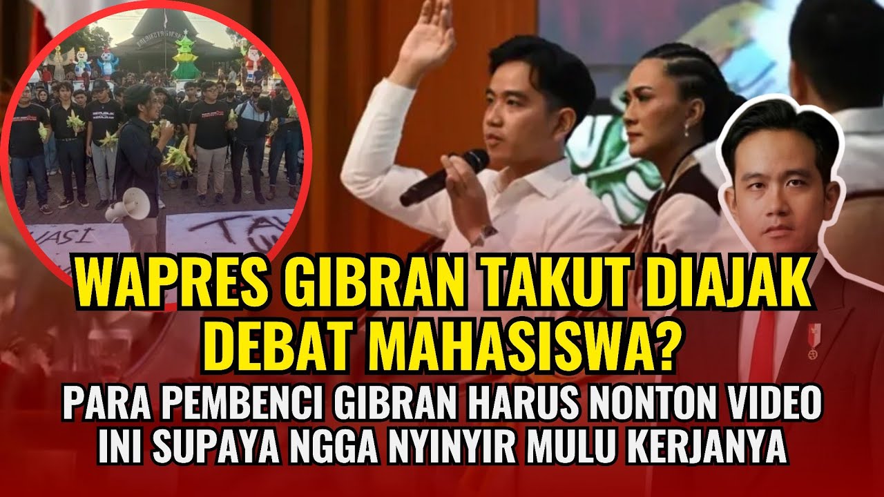 Katanya Gibran takut diajak debat.. Ini buktinya kok bisa begini mas wapres... 